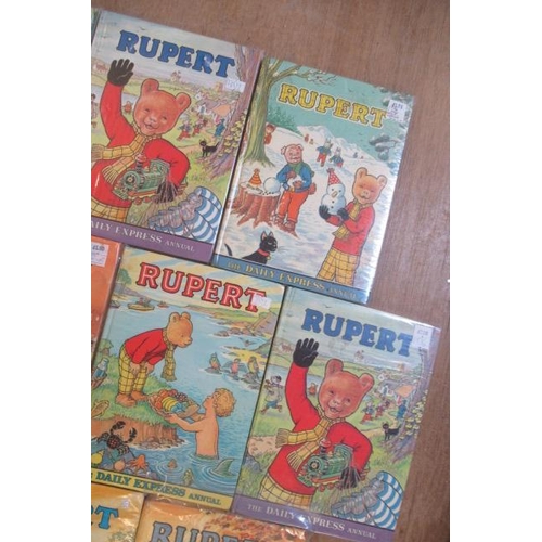 363 - Sixteen Daily Express Rupert Annuals from 1970, G  (Est. plus 17.5% premium)