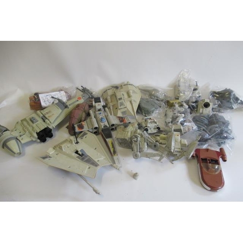 397 - Playworn Star Wars vehicles including Walkers, Shuttles and X-Wing Fighters, F-P (Est. plus 21% prem... 