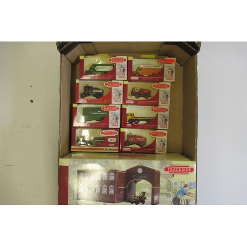 455 - Eight Lledo trackside vehicles and a British Railway Depot building, all items boxed, M (Est. plus 2... 