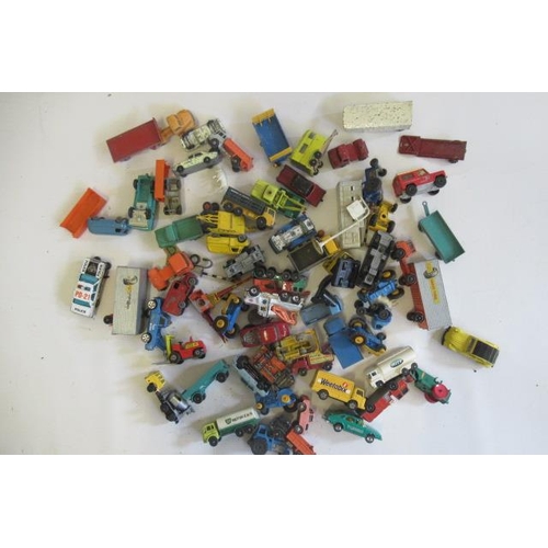 506 - Playworn vehicles by Matchbox and others, some items overpainted or damaged, others fair to good (Es... 