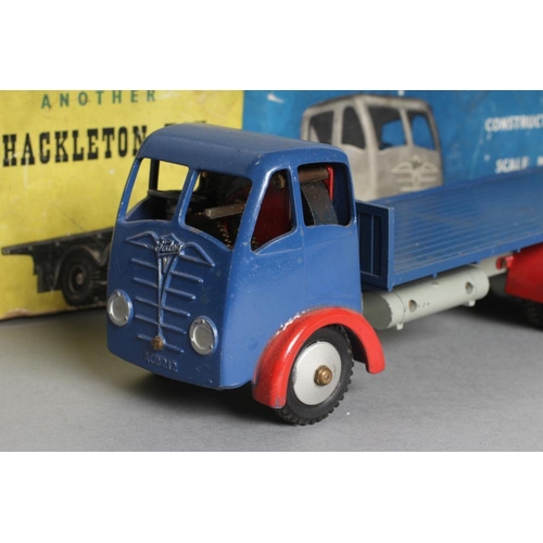 511 - Shackleton Toys clockwork Foden lorry finished in blue/red, clockwork motor faulty, paint work F-G, ... 