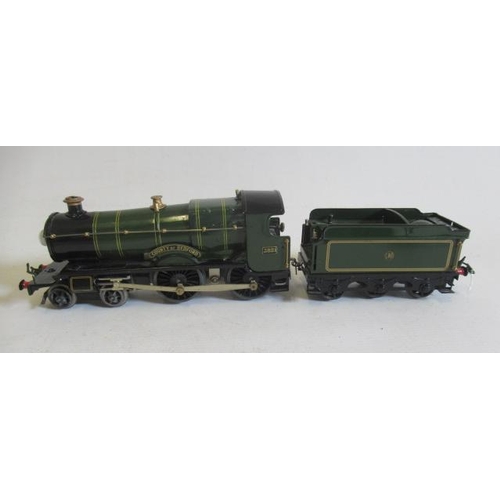 740 - Hornby 20v electric G.W.R. County of Bedford finished in green with G.W.R. roundel on tender, paintw... 