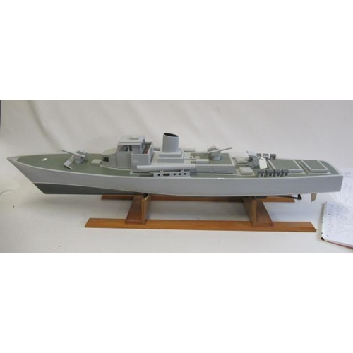 751 - A radio controlled motor torpedo boat of wood construction with two electric motors and R.C. equipme... 