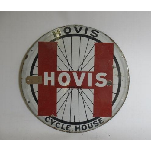 774 - An enamelled Hovis Cycle House sign, some rusting to edge, 18