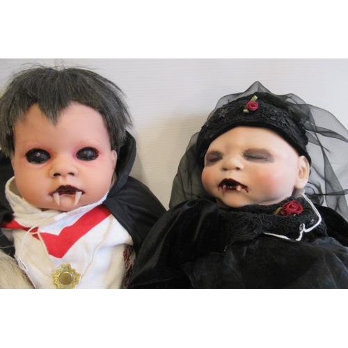 85 - Six vampire dolls, all factory made then modified with home kits, including Reva, Joanna Gomes, A. J... 