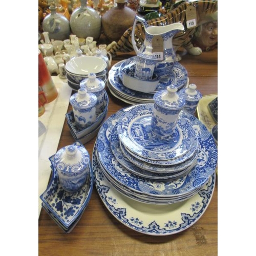 114 - QUANTITY OF SPODE BLUE AND WHITE TABLEWARE