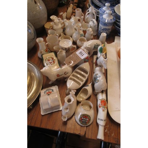 116 - QUANTITY OF CRESTED WARE ETC