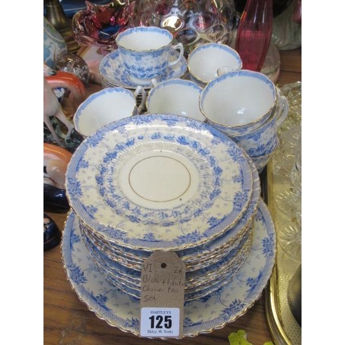 125 - BLUE AND WHITE CHINA TEAWARE