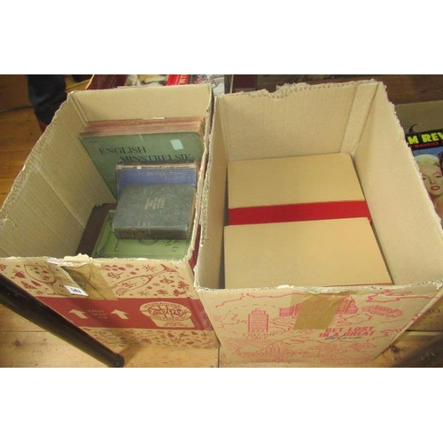 147 - TWO BOXES OF BOOKS AND SHEET MUSIC