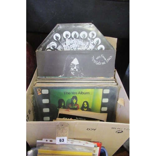 63 - QUANTITY OF LP AND 45 RPM RECORDS INCLUDING PINK FLOYD