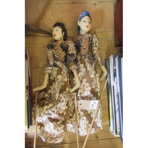 39A. - TWO ORIENTAL PUPPETS