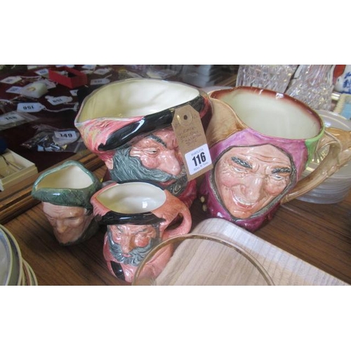 FOUR ROYAL DOULTON CHARACTER JUGS