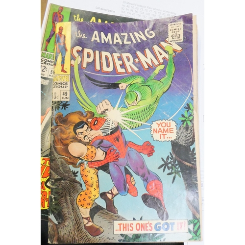 292 - 28 Marvel Spider-Man comics, comprising the Amazing Spider-Man no.49, 50, 58, and118 x 2, Spider-Man... 