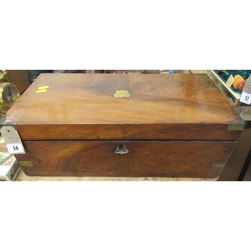 14 - MAHOGANY WRITING SLOPE