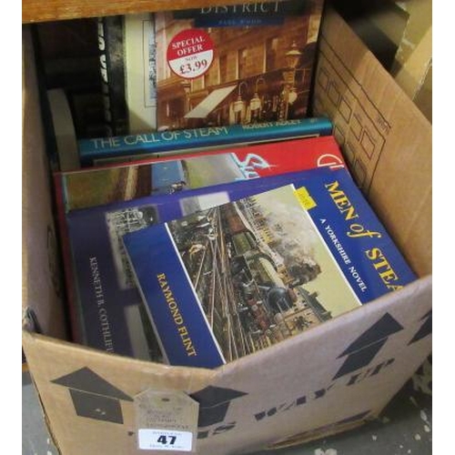 47 - BOX OF STEAM LOCOMOTIVE REFERENCE BOOKS