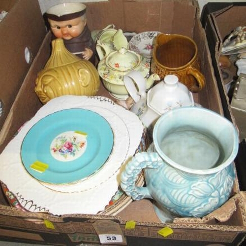 53 - BOX OF SYLVAC AND OTHER CERAMICS