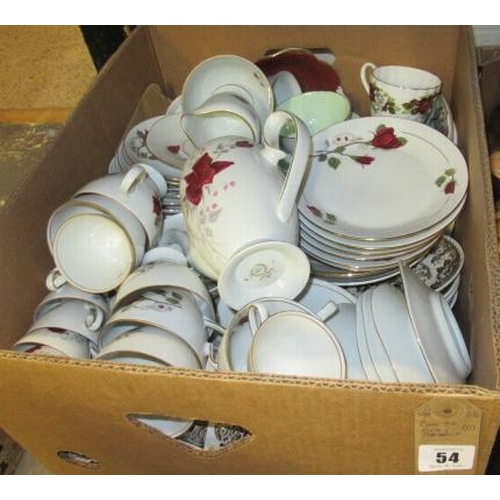 54 - BOX OF CHINA TEAWARE