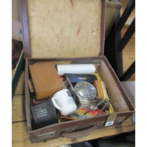 56 - VINTAGE SUITCASE OF COLLECTABLES