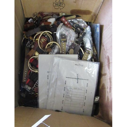 60 - BOX OF WATCH STRAPS