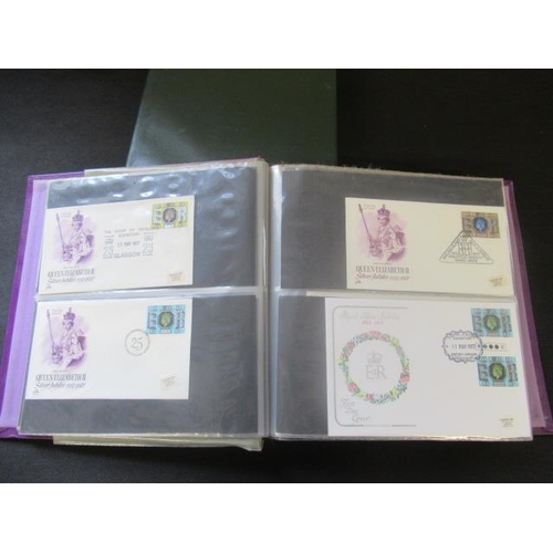 579 - CHARLES AND DIANA FIRST DAY COVERS PLUS SILVER JUBILEE COVER ALBUM