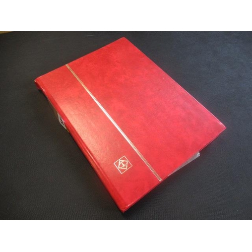 581 - RED ALBUM OF MINT UK STAMPS INCLUDING HIGH VALUE EXAMPLES