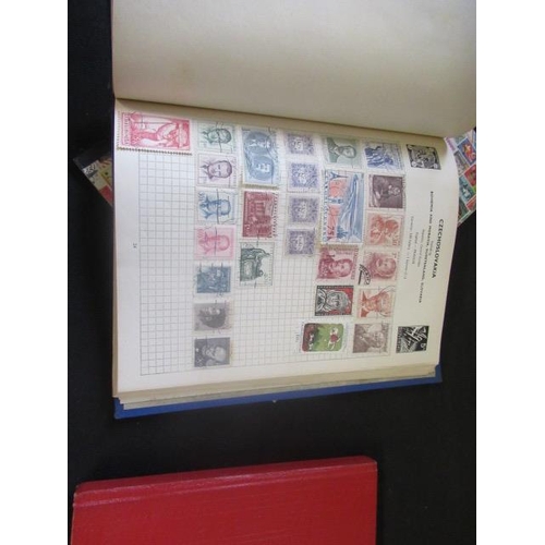 588 - THREE ALBUMS OF MINT AND USED STAMPS INCLUDING CHINESE EXAMPLES