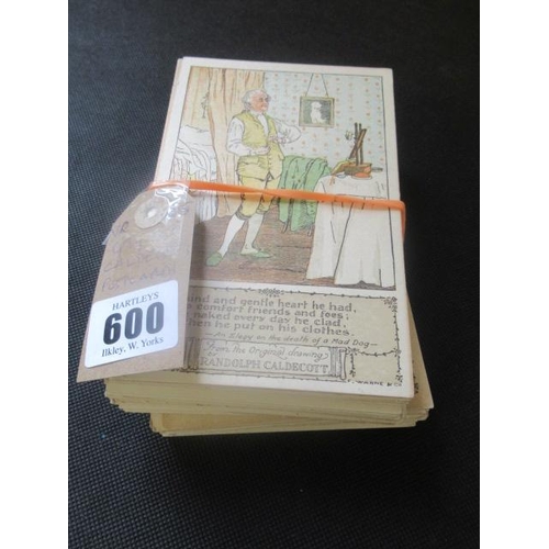 600 - QUANTITY OF CALDECOTT POSTCARDS