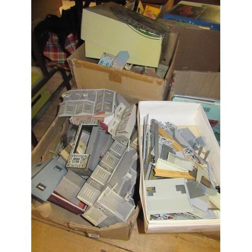 451 - TWO BOXES OF TOY RAILWAY ACCESSORIES