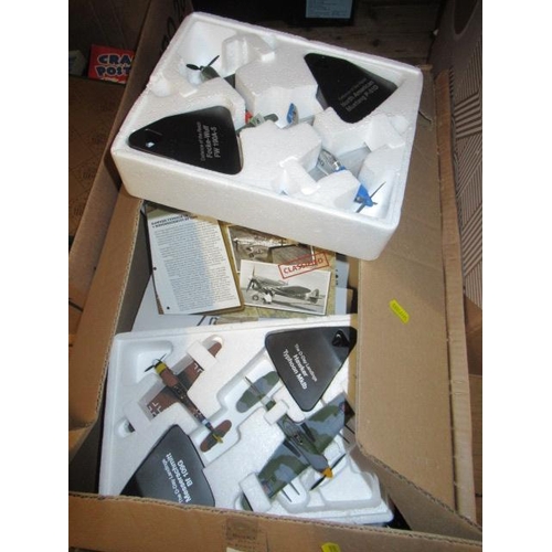 460 - SEVEN BOXES OF ATLAS DIECAST AIRCRAFT MODELS