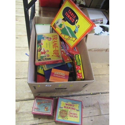 470 - BOX OF VINTAGE GAMES