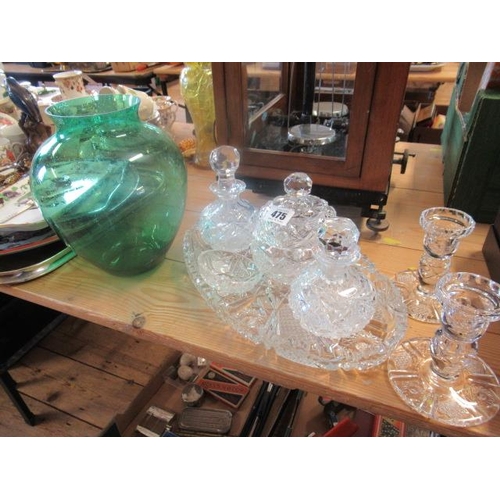 475 - CUT GLASS DRESSING TABLE SET