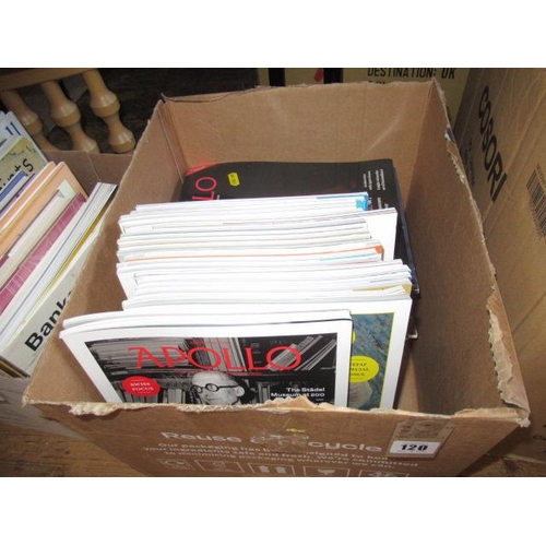 120 - BOX OF APOLLO ART JOURNALS