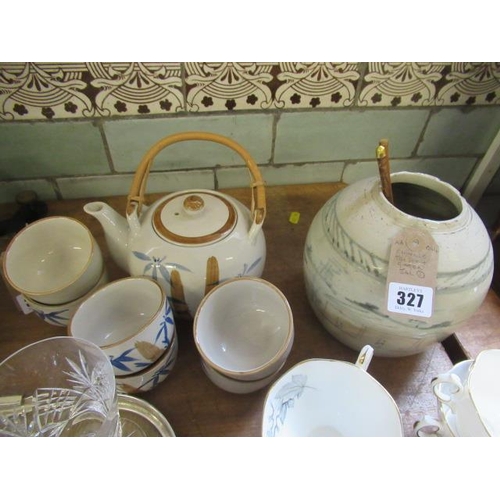 327 - CHINESE TEASET AND GINGER JAR