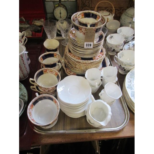 328 - TRAY OF HEIRLOOM CHINA INCLUDING SHELLEY ETC