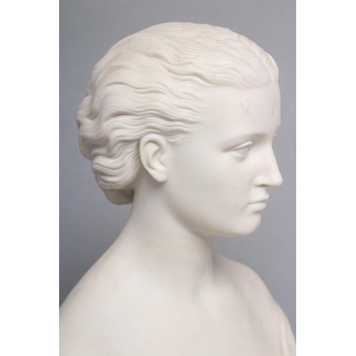 32 - AN ART UNION OF LONDON COPELAND PARIAN BUST modelled as Princess Alexandra after Mary Thorneycroft, ... 