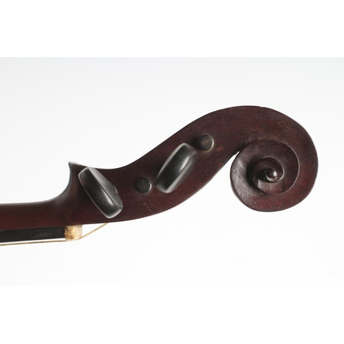 326 - A SCRATCH BUILT MAHOGANY VIOLIN by J. H. Cooper, Regent Road, Ilkley, the one piece back inlaid with... 