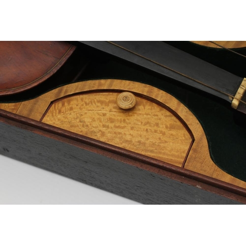 326 - A SCRATCH BUILT MAHOGANY VIOLIN by J. H. Cooper, Regent Road, Ilkley, the one piece back inlaid with... 