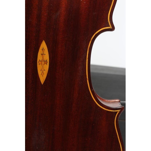 326 - A SCRATCH BUILT MAHOGANY VIOLIN by J. H. Cooper, Regent Road, Ilkley, the one piece back inlaid with... 