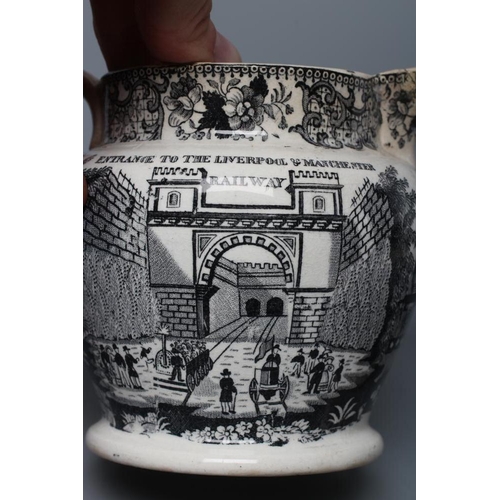 36 - OF RAILWAY INTEREST - two graduated Staffordshire pottery 