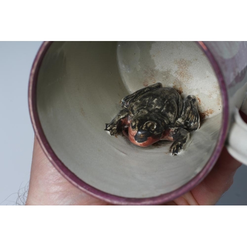 39 - A SUNDERLAND PINK SPLASH LUSTRE POTTERY DUTCH JUG, c.1800, printed in black with the 