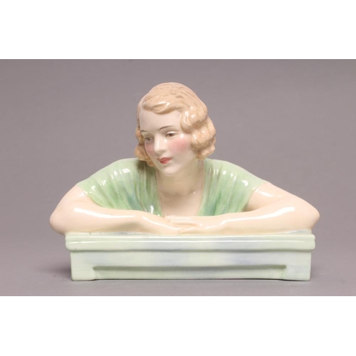 73 - GLADYS - A ROYAL DOULTON CHINA BUST, HN1740, inscribed and printed marks in green, 4 3/4