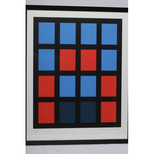 353 - IAN TYSON (1933-2020) Untitled abstract, a pair, screen prints, signed in pencil and dated (19)71, p... 