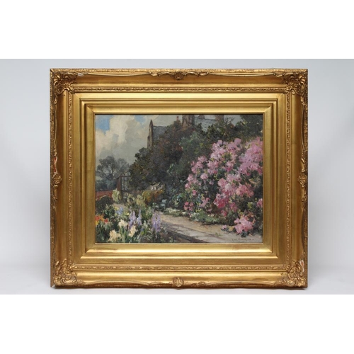 422 - OWEN BOWEN (1873-1967) Summer Garden Rawdon, oil on canvas, signed and dated (19)26, 14