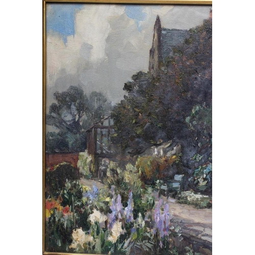 422 - OWEN BOWEN (1873-1967) Summer Garden Rawdon, oil on canvas, signed and dated (19)26, 14