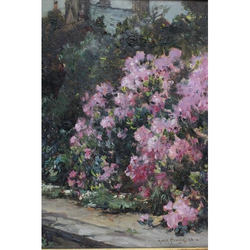 422 - OWEN BOWEN (1873-1967) Summer Garden Rawdon, oil on canvas, signed and dated (19)26, 14