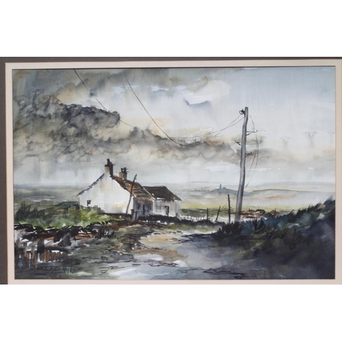 429 - ASHLEY JACKSON (b.1940) Pennine Cottage in Winter, watercolour, signed and dated 1977, 15 1/2