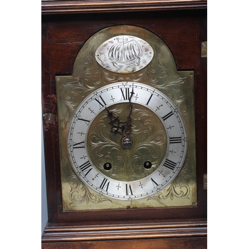 567 - A WALNUT CASED BRACKET CLOCK, early 20th century, the twin barrel movement with anchor escapement st... 