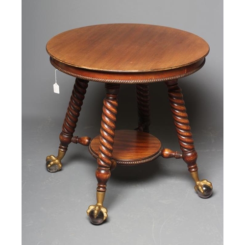 674 - AN AMERICAN MAHOGANY OCCASIONAL TABLE, late 19th century, the moulded edged circular top over plain ... 