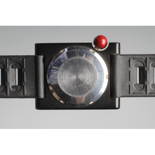 159 - A UNISEX LIP MACH 2000 MAFIA MOON AUTOMATIC WRISTWATCH, designed by Roger Tallon, the circular chapt... 