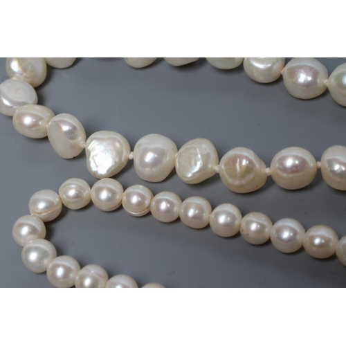 200 - THREE VARIOUS CULTURED PEARL NECKLACES all with silver clasps (Est. plus 24% premium inc. VAT)